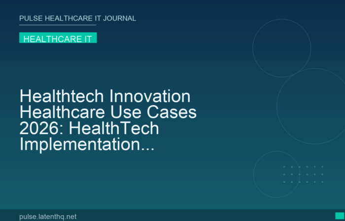 Healthtech Innovation Healthcare Use Cases 2026: HealthTech Implementation Guide (2026) featured image in HEALTHCARE IT category
